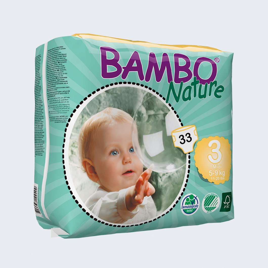 Pañales ecológicos Bambo Nature extra suaves. Escoge Talla