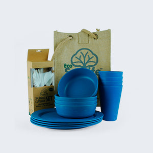 Set Familiar Biodegradable para Picnic. Elige color