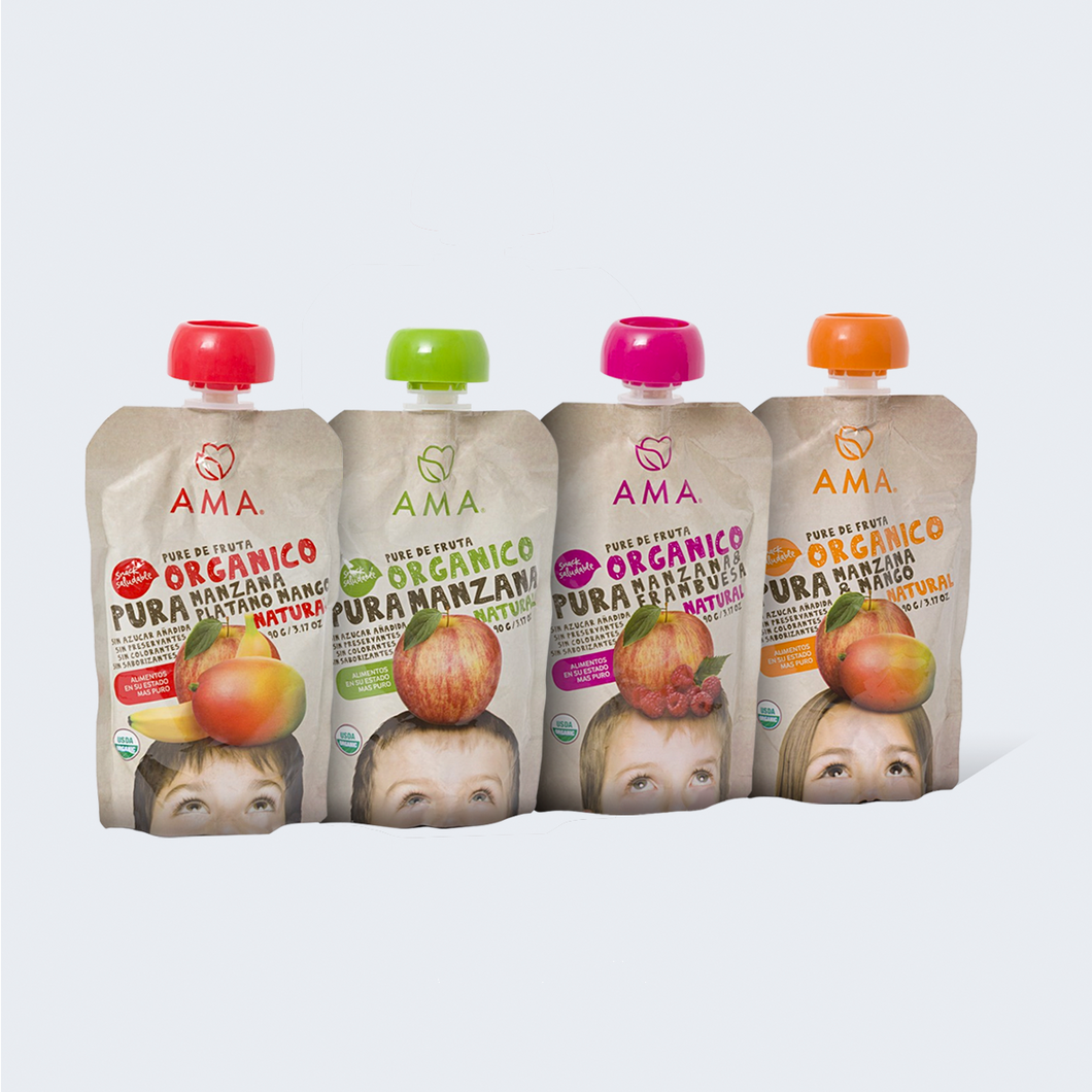 Puré de Frutas Orgánico (Pack de 4 unidades)