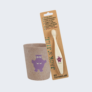 Cepillo de Dientes Compostable con Vaso de Bambú